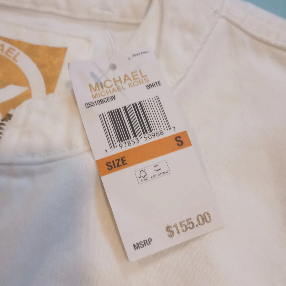 NWT Michael Kors White Jean Jacket - Picture 3 of 16